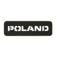 M‑Tac Patch Poland End-to-End 25x80 i sort Cordura 500D med laserindskrift og velcrolukning, 25x80 mm, nationalitetsmarkør