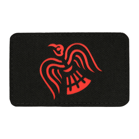 M-Tac Patch Ravneflag Laser Cut with black raven, suitable for uniform or tactical gear. Cordura 500D, laser-cut. Size 80x50.