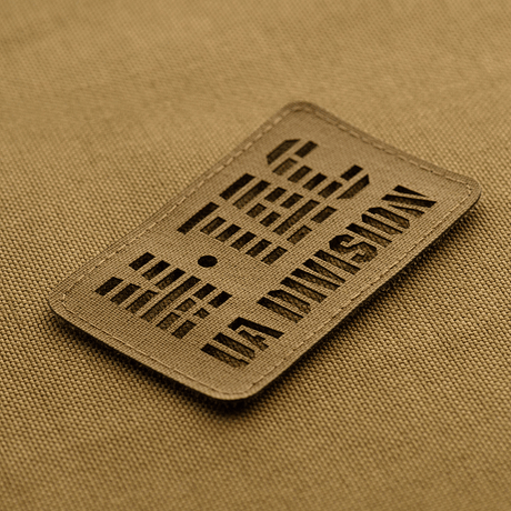 M-Tac Patch UA Division End-to-End Laser Cut mounted on Cordura 500D material, suitable for military use.