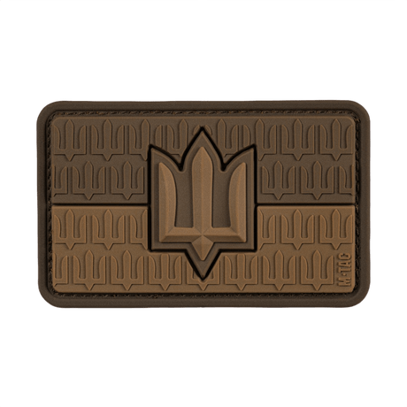 M-Tac Ukraine Flag patch with ZSU Trident PVC featuring a trident symbol representing Ukrainian statehood and independence