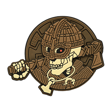 M-Tac Patch Undead Viking 3D PVC rubber with Velcro attachment for uniform and tactical gear, 50 mm diameter, perfect for collectors.