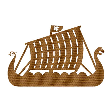 M-Tac Patch Drakkar Laser Cut – Viking ship shows a Drakkar, suitable for uniform or bag, made of Cordura 500D with Velcro attachment.