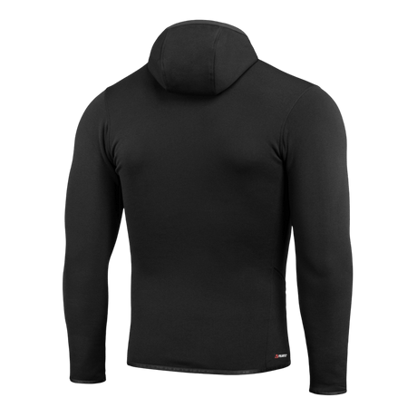 M-Tac Shadow Polartec Fleece Sweatshirt set bagfra, let og funktionel, med lav profil hætte, fremstillet af slidstærkt Power Stretch Pro fleece.