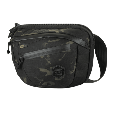 M-Tac Sphaera Hex Hardsling Bag Large Elite in black camouflage design.