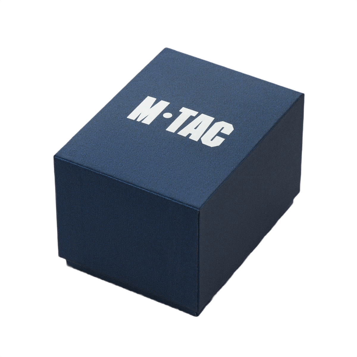 M-Tac Tactical Ur 2037 i original emballage, mørkeblå boks med logo. Perfekt til udendørs og taktisk brug, kombinerer holdbarhed og stil.