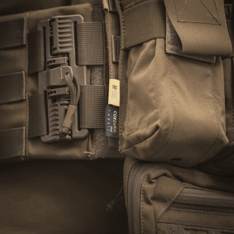 M-Tac 2-magazine pouch in durable Cordura with velcro and padding shown in gallery position 1 for tactical use and NIJ certification.