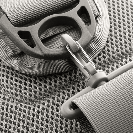 Close-up of M-Tac Urban Line City Patrol bag with robust buckle and durable material.