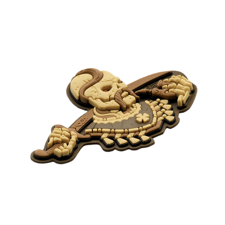 M-Tac Patch You Only Die Once 3D PVC morale patch with Velcro attachment, ideal for military and tactical gear, 74x50 mm.