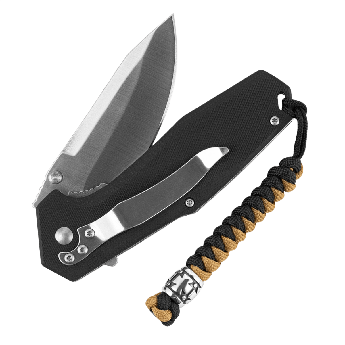 M-Tac Lanyard Viper Cossack Cross V.2, coiled paracord med metalperle, designet til knive, med Templar-kors Cossack Cross-mønster.