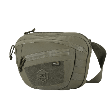 M-Tac Sphaera Hardsling Bag Large Elite with Velcro, compact bag in Cordura with adjustable shoulder strap and front Velcro panel.