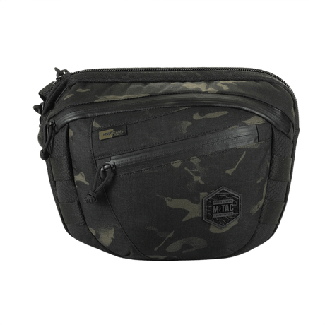 M-Tac Sphaera Hex Hardsling Bag Large Elite in black camo design, suitable for outdoor and tactical use.