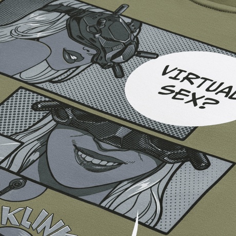 M-Tac T-Shirt Comics Drone Girl med dristigt comic-print af droneoperatør i FPV-briller, lavet af 93% bomuld og 7% elastan.