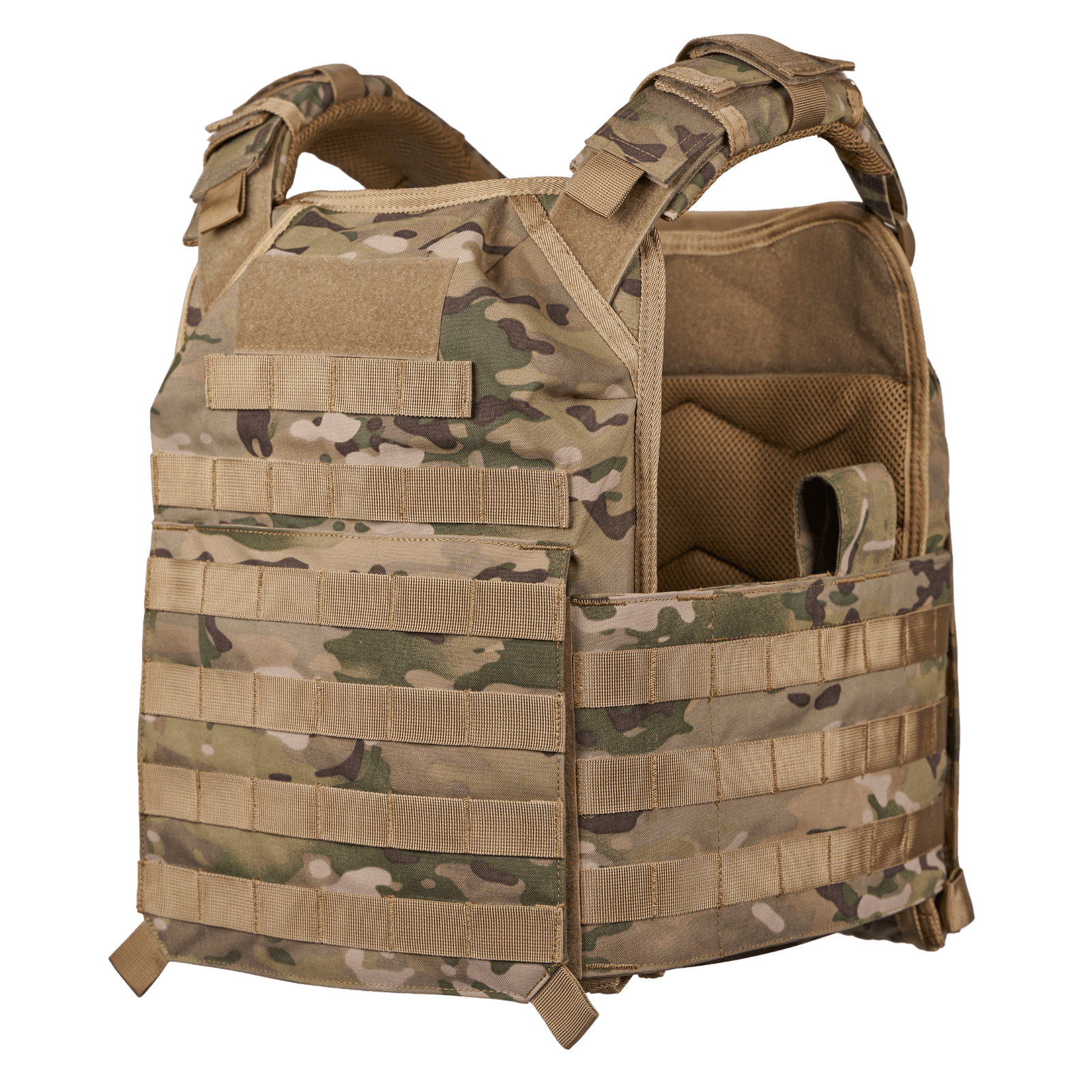 Elite Armor Plate Carrier i camo set forfra i vinkel