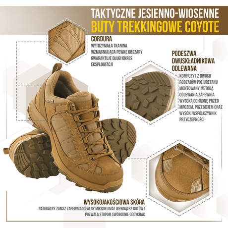 Tactical Sneakers Demi-Season – Let og komfortabel, lette og holdbare sko til trekking og outdoor med gummiforstærket tå og hæl.