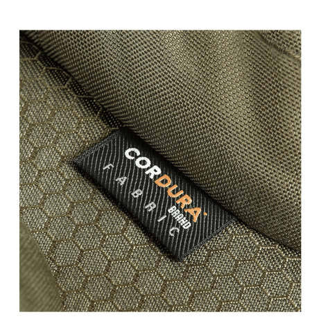 Close-up of M-Tac Bat Wing Bag Elite Hex with Cordura Hex fabric in green showing texture.