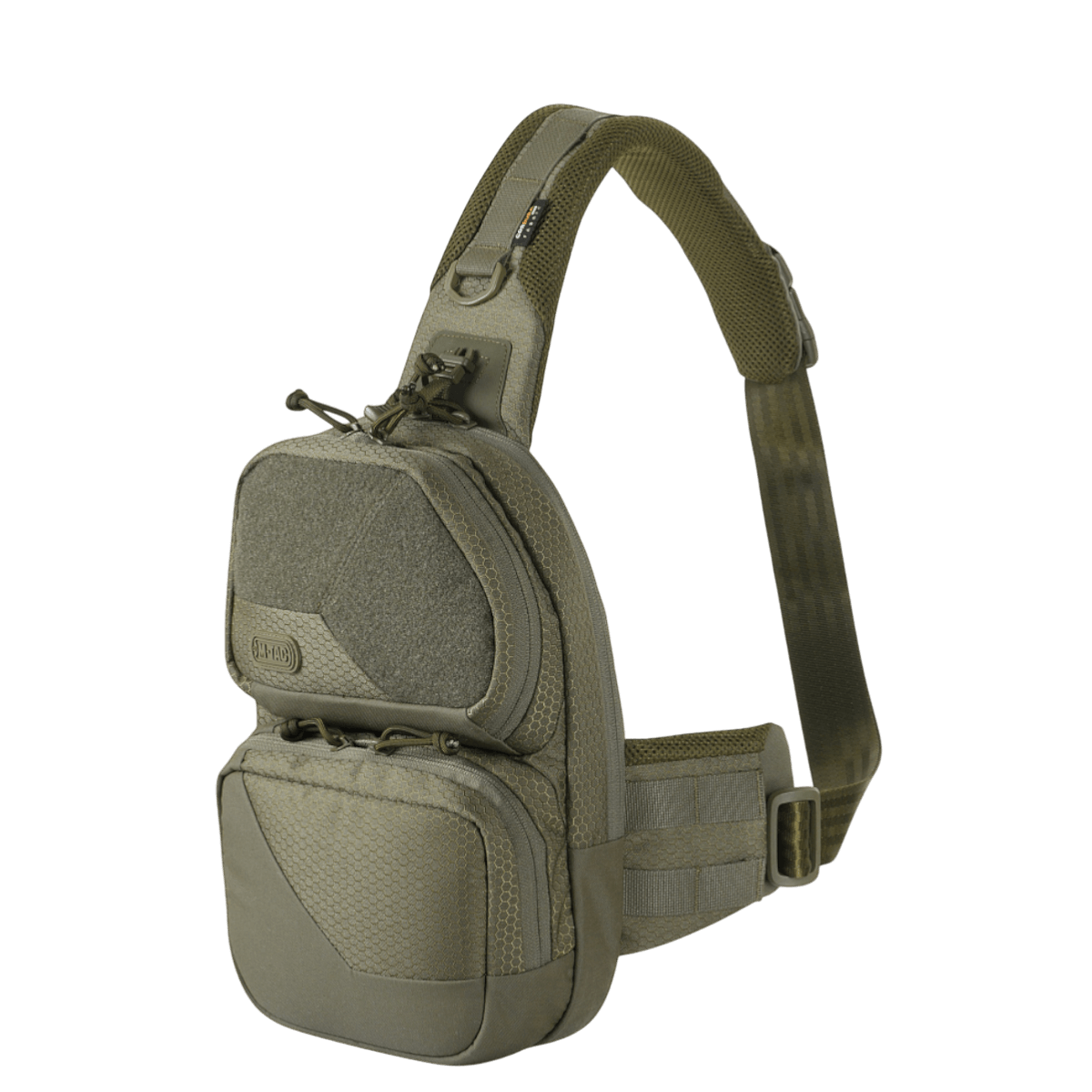 M-Tac Buckler Taske Elite Hex i sort med MOLLE-system og skjult våbenbæringsrum. Robust design i Hex-Cordura og Cordura 500D.