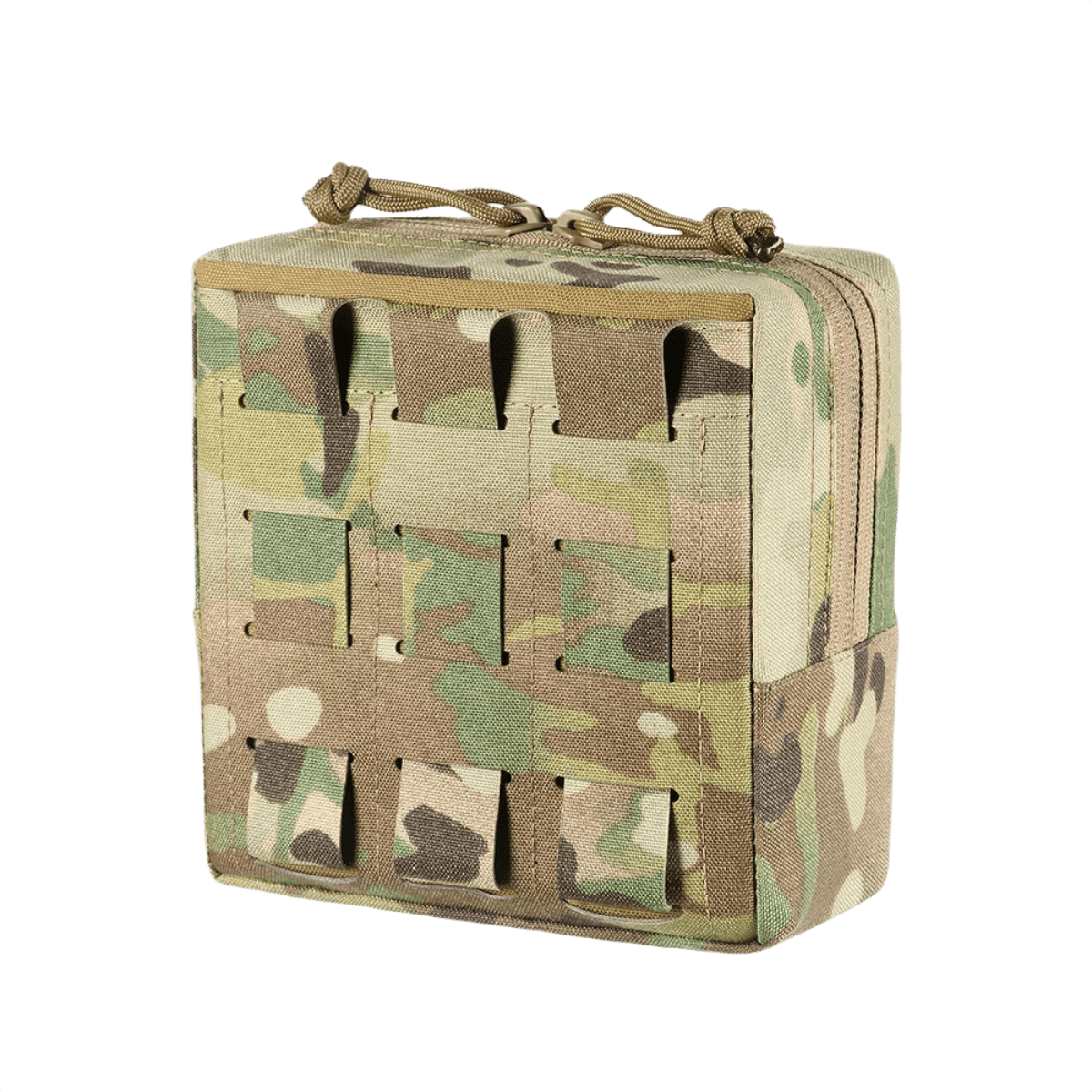 M-Tac Utility Pouch Elite Small, slidstærk Cordura 500D taske med MOLLE-interface til EDC-udstyr, frontvisning, camouflage mønster