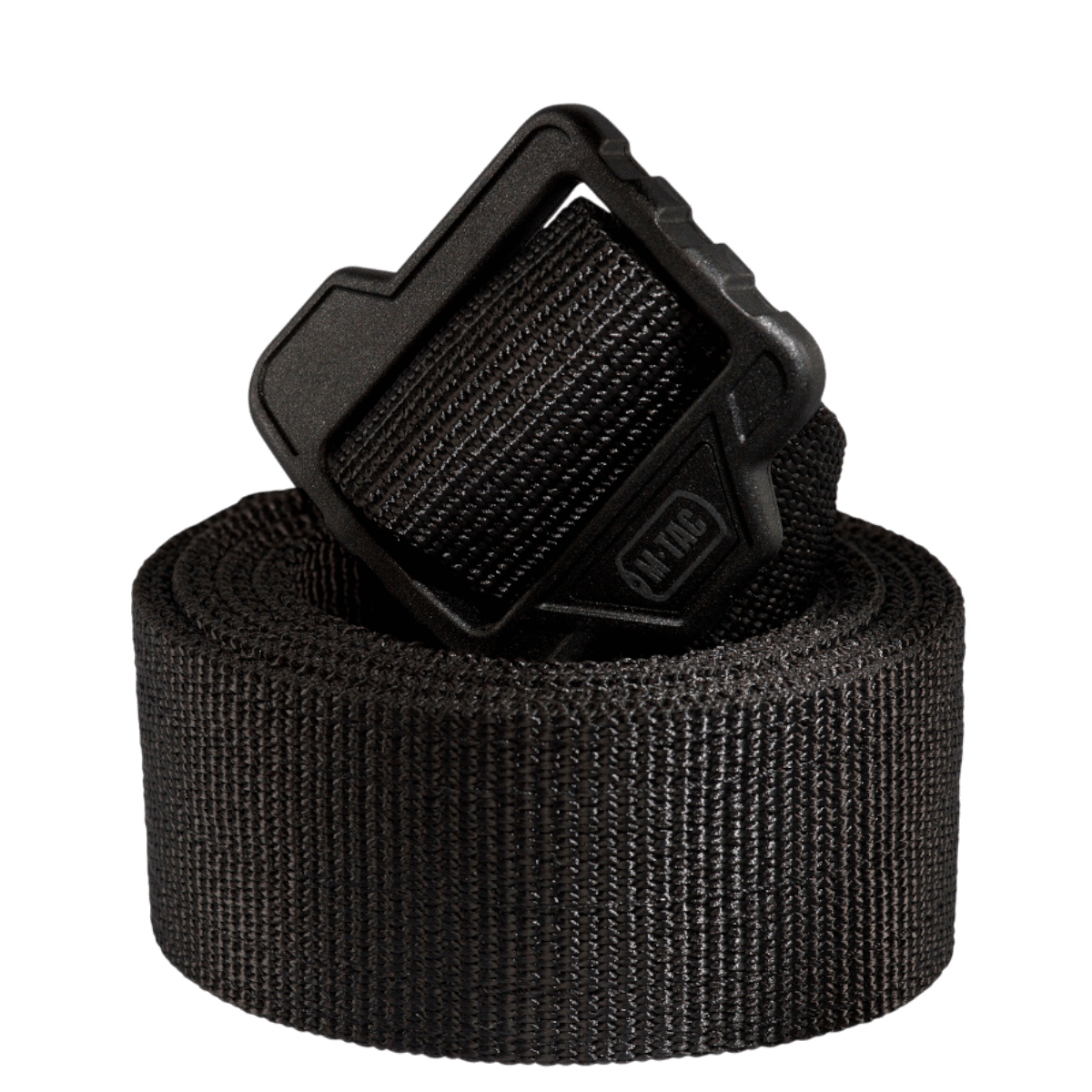 M-Tac Double Duty Taktisk Bælte i holdbart sort nylon med stærk polymerspænde, ideel til holstre og tasker.