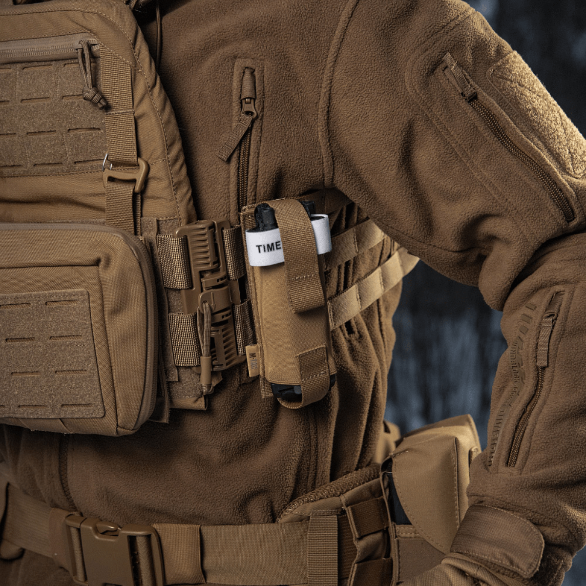 M-Tac Elastisk Tourniquet Pouch Molle Gen.III fastgjort til taktisk veste, effektiv til tur til hurtig adgang og sikkerhed, 15 x 5 cm, Cordura