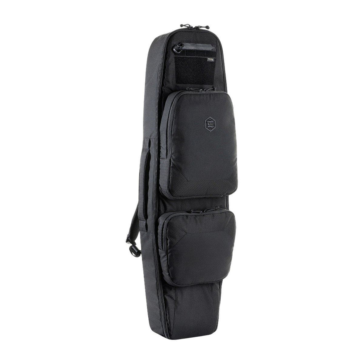 M‑Tac Gun Backpack Case 105 cm Elite Hex i sort, ideel til transport af våben som AR-15 og AK karbiner. Materiale: Cordura 500D.