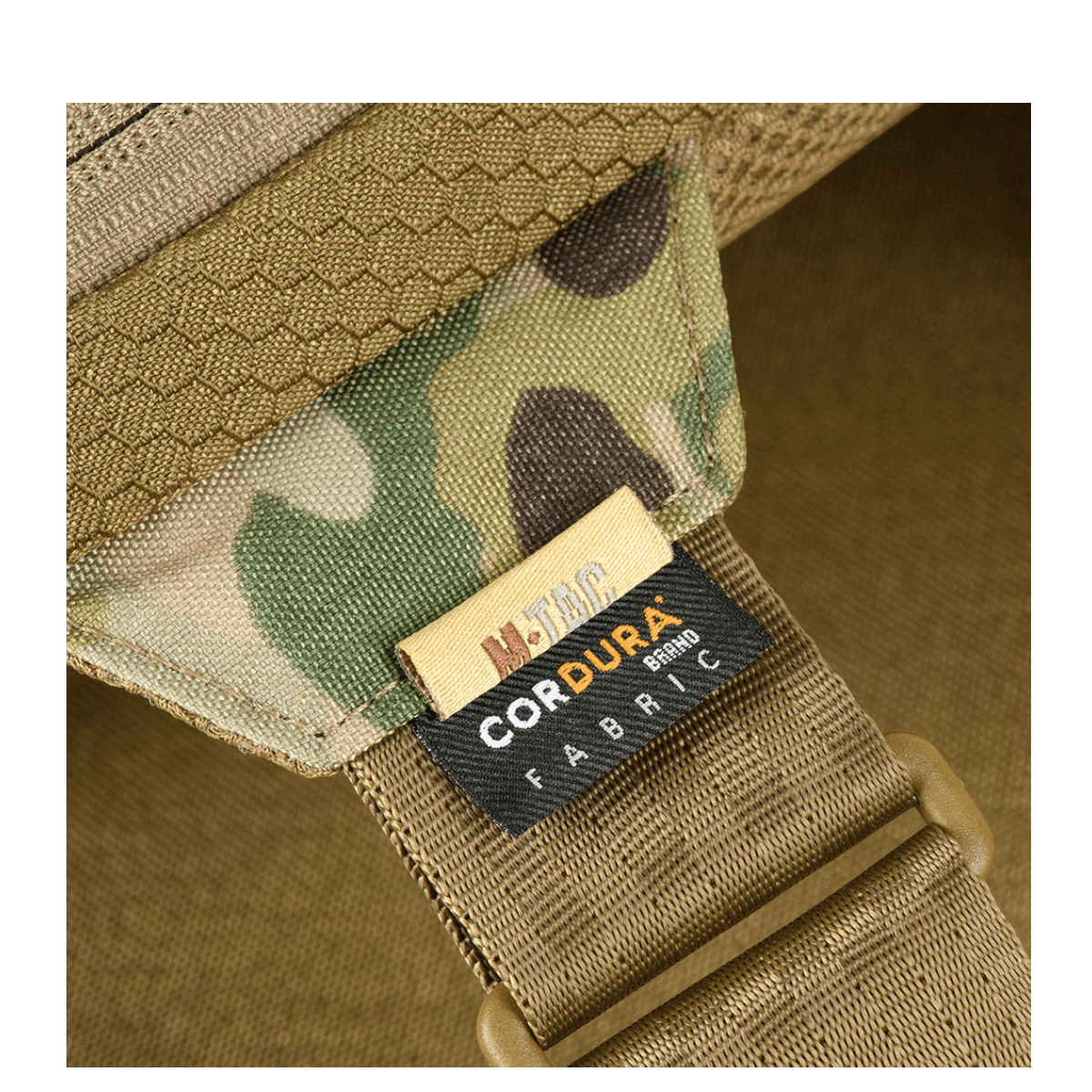 Materialedetalje på M-Tac Sling Pistoltaske Elite Hex med Cordura stof og justerbar rem