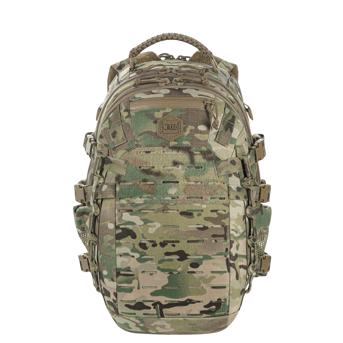 M-Tac Mission Pack Elite rygsæk i slidstærkt Cordura 1000D med laser cut MOLLE system i camouflage design