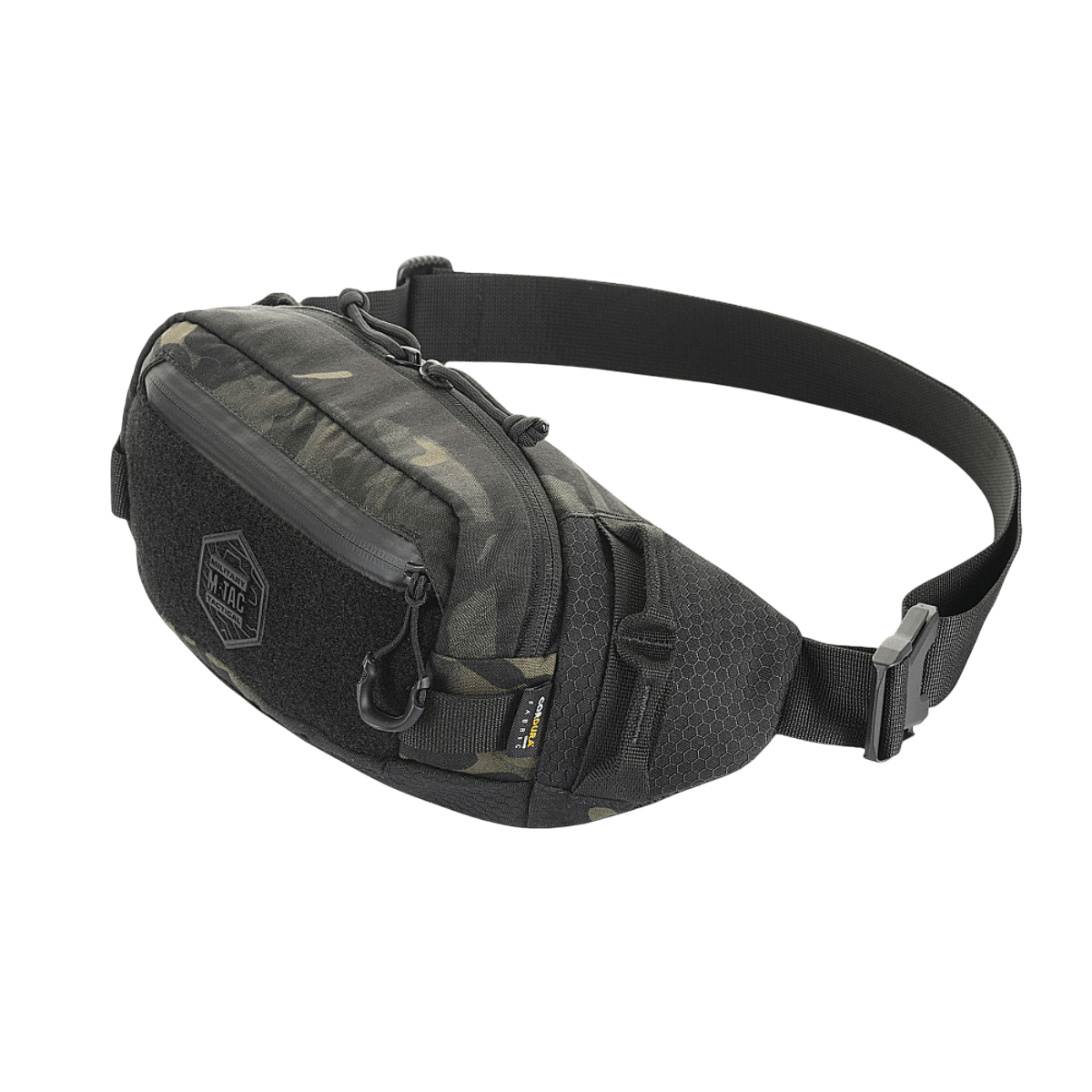 M‑Tac Bæltetaske Elite Hex i Cordura, stilfuld og funktionel, perfekt til daglig eller taktisk brug, med YKK lynlåse og Woojin spænder.