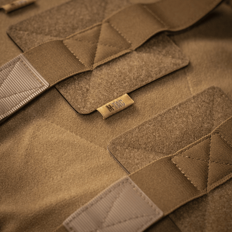 M‑Tac Indlæg til Rygsæk (3 stk) i close-up med Velcro-fastgørelse og stiv plastbund.