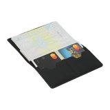 M‑Tac Pascover med åbent pas og plastkort i indvendige rum, sort polymerkomposit