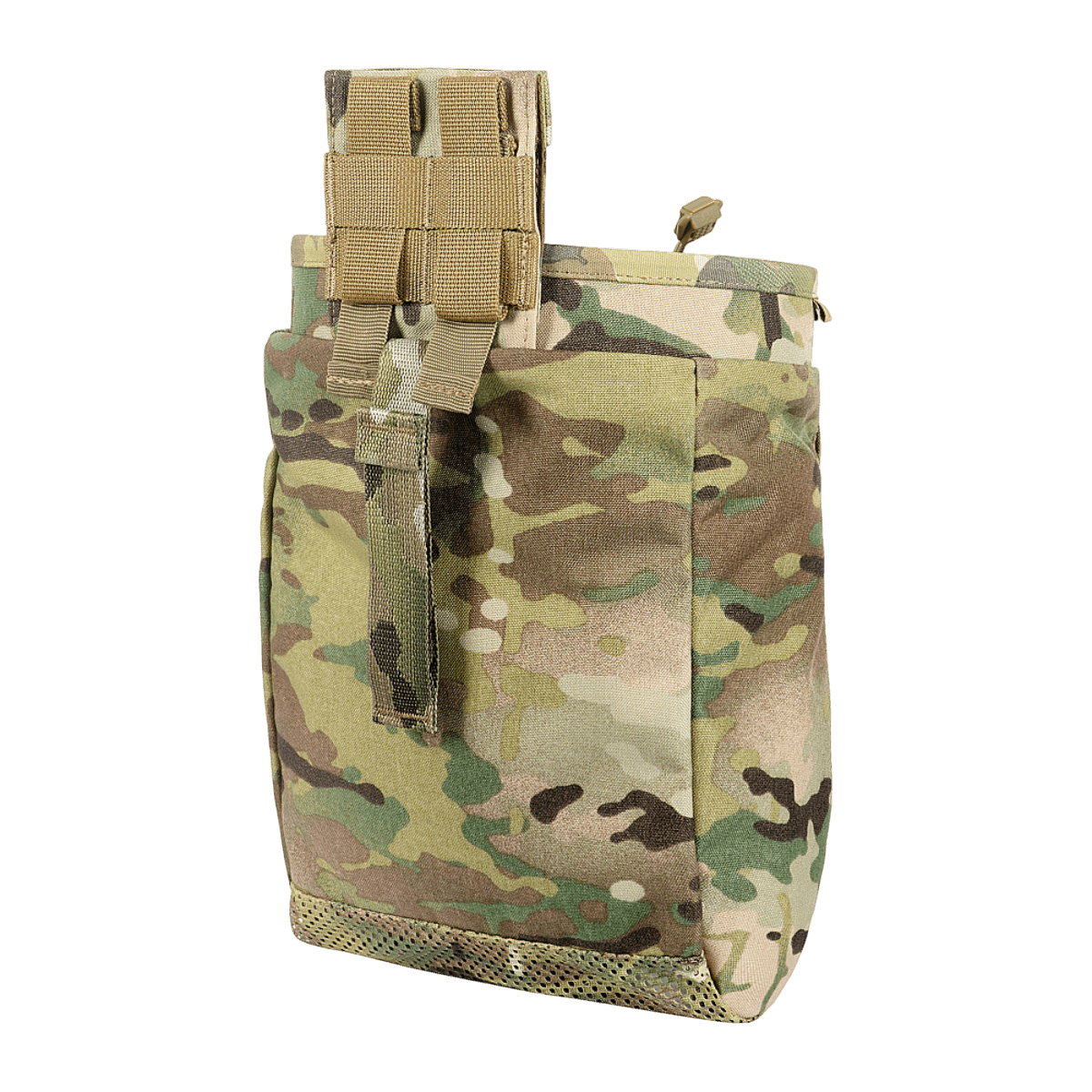 M‑Tac Magasinsæk Dump Pouch Lite Elite i camouflagedesign med quick-pull system, holdbar Cordura 500D materiale, monteres på MOLLE eller bælte.