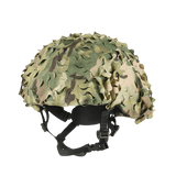 M‑Tac Vilha Hjelmdæksel Elite i MULTICAM-camouflage på FAST hjelm med Velcro-paneler og justerbar pasform.