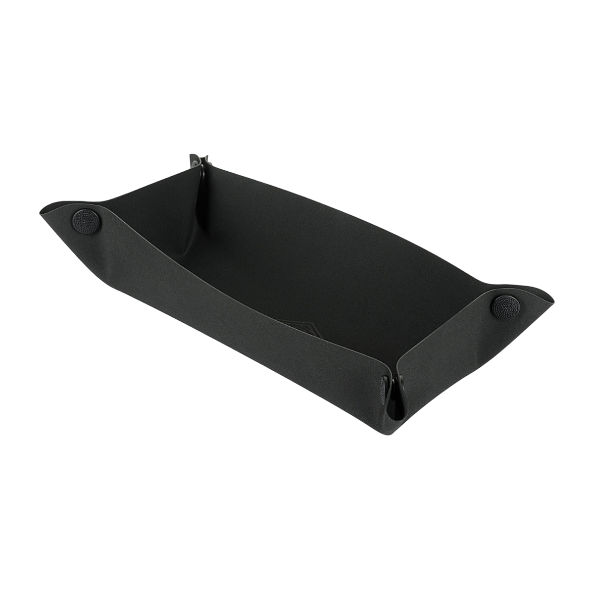 M‑Tac Field Vedligeholdelsesbakke 18x30 cm, sort foldbar bakke til våbenvedligeholdelse, slidstærk polymerkomposit, hexagon-logo.