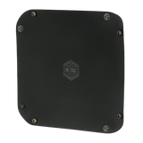 M‑Tac Vedligeholdelsesbakke 24x24 cm i slidstærkt polymer, foldbar med hexagon design og logo, ideel til våbenpleje.