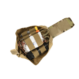 M‑Tac Medic Pouch Vertical Large Elite åbnet med førstehjælpsudstyr synligt, lavet af holdbart Cordura 500D.