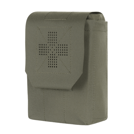 M‑Tac Medic Pouch Vertical Large Elite i slidstærkt Cordura-design til hurtig adgang til førstehjælpsudstyr.