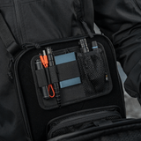 M-Tac Tablet Bag Laser Cut Hex with organized compartments for EDC tools and accessories in Cordura material.