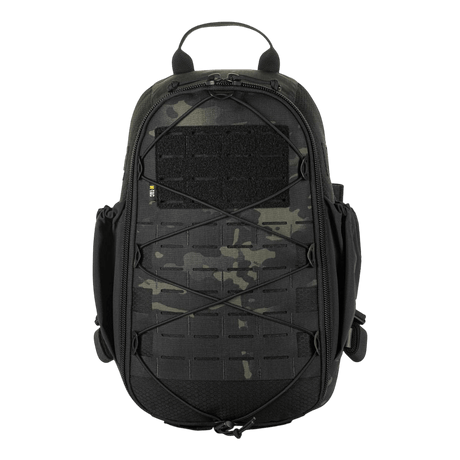 M-Tac STURM Elite Rygsæk i Cordura med MOLLE Laser Cut design, 15L taktisk rygsæk med elastiske sidelommer og holdbar konstruktion.