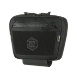 M-Tac Large Elite Gen.II Skuldertaske i sort med Cordura 500D materiale og YKK lynlåse, front velcro-panel med hexagon brandlogo.