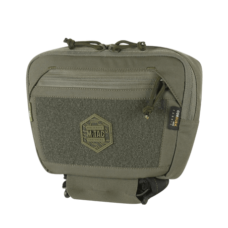 M-Tac Large Elite Gen.II Skuldertaske i Cordura 500D med tre hovedrum og Velcro-panel, velegnet til taktisk brug.