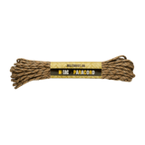M‑Tac Paracord 550 Type III 15 m i brun farve, stærk nylonkordel til friluft og nødbrug, længde 15 m, diameter 4 mm.