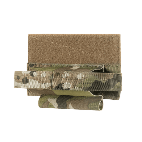 M‑Tac Tourniquet Pouch Elastic Gen.5 i Cordura 500D med camouflage, nem adgang og sikring til CAT tourniquet på taktisk udstyr.