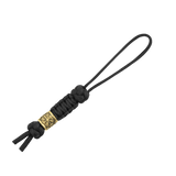 M-Tac Lanyard Scandinavian Small Helmet of Terror, sort flettet paracord med dekorativ perle, stilfuldt tilbehør, Nordisk motiv.