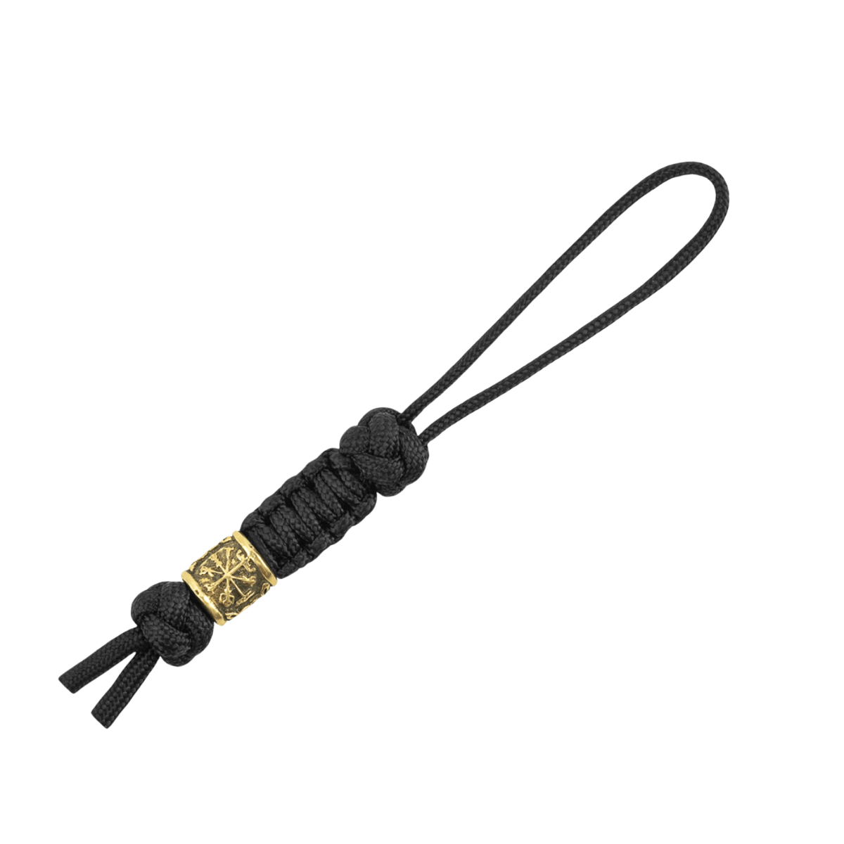 M-Tac Lanyard Scandinavian Small Helmet of Terror, sort snor med dekorativ skandinavisk perle, paracord tilbehør.