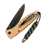 M-Tac Knife Lanyard Helix Skull i flettet paracord med dødningehoved til lommeknive, tilføjer stil og fleksibilitet til håndtaget.