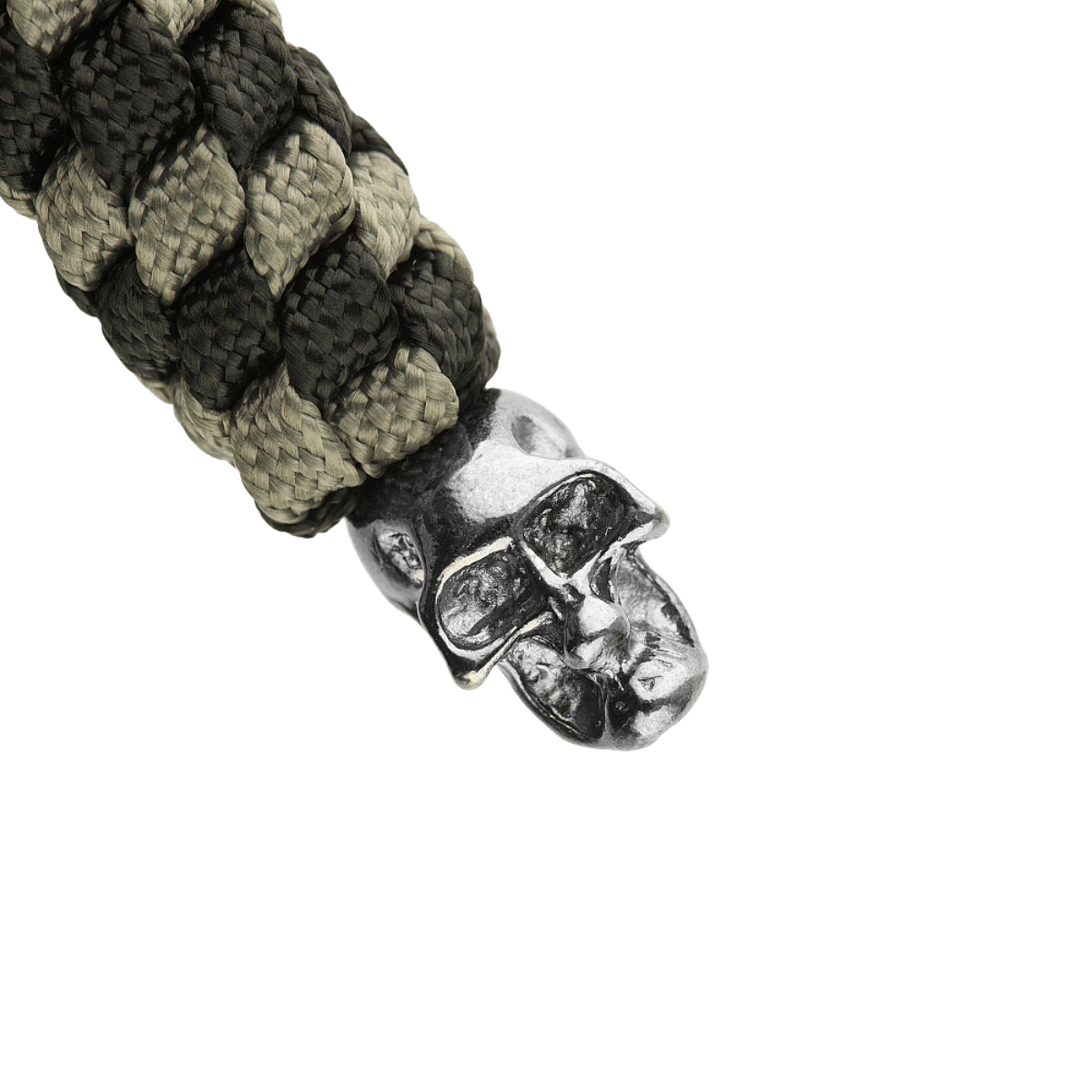 M-Tac Knife Lanyard Helix Skull i flettet paracord med kraniumdetalje, tilføjer stil og funktionalitet til lommeknive.