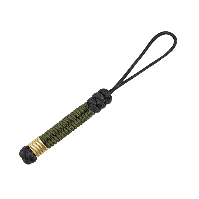 M-Tac Viper Cylindre Lanyard Stainless Steel, coiled paracord med skandinavisk perle, praktisk til hurtigt redskabsfjernelse.