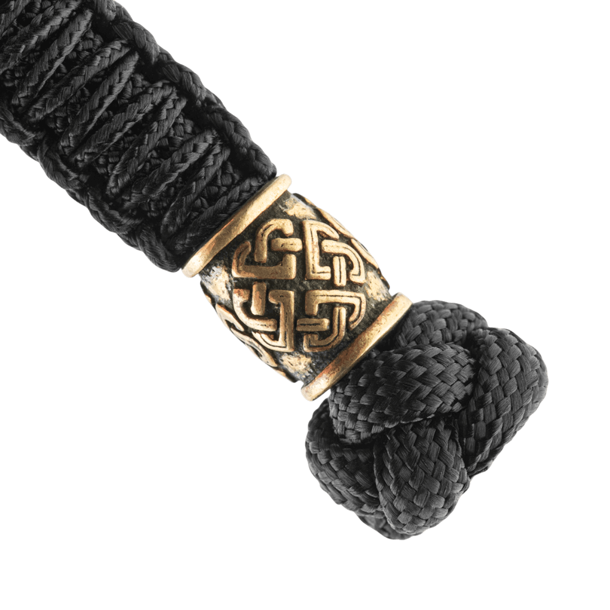 M-Tac Knife Lanyard Celtic i flettet paracord med stilfuldt design og praktisk anvendelse, sort med celtic mønsterdetaljer.