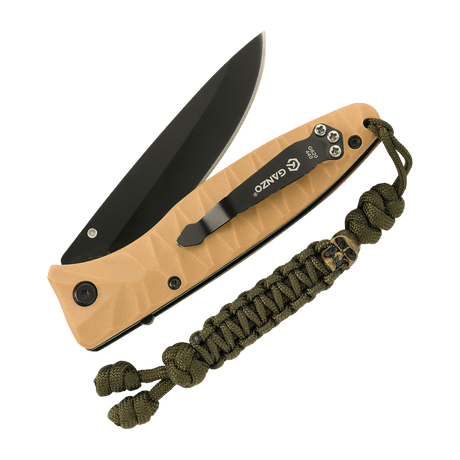 M-Tac Loopy Snake Skull Lanyard tilføjer stil og funktionalitet til knive og udstyr med sin holdbare, flettede paracordkonstruktion.