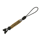 M-Tac Loopy Snake Skull Lanyard i flettet paracord design med kraniedetalje, ideel til kniv eller udstyr, fleksibel og holdbar.