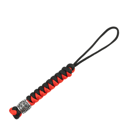 M-Tac Viper Lanyard Scandinavian i sort og rød paracord med Viper-perle, stilfuldt tilbehør til kniv og lygte.